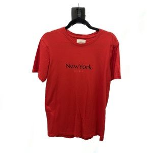 Cotton On Men's Large Red “New York” Graphic Tee Short Sleeve T-Shirt